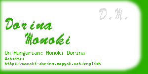 dorina monoki business card